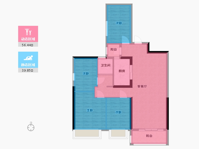 贵州省-贵阳市-碧桂园-107.00-户型库-动静分区