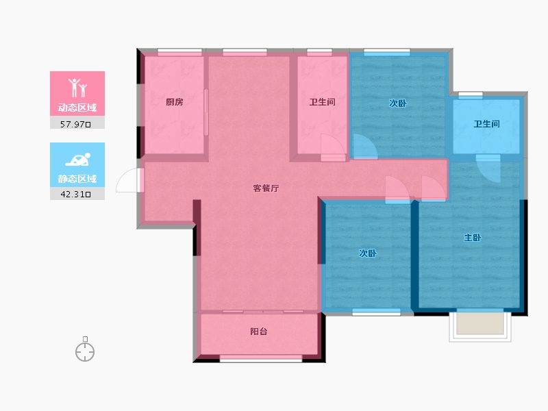 山东省-济南市-中建长清湖-100.20-户型库-动静分区