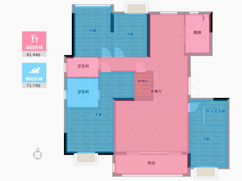 安徽省-合肥市-金茂悦-140.00-户型库-动静分区