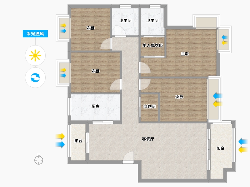 江西省-鹰潭市-信江国际-110.00-户型库-采光通风