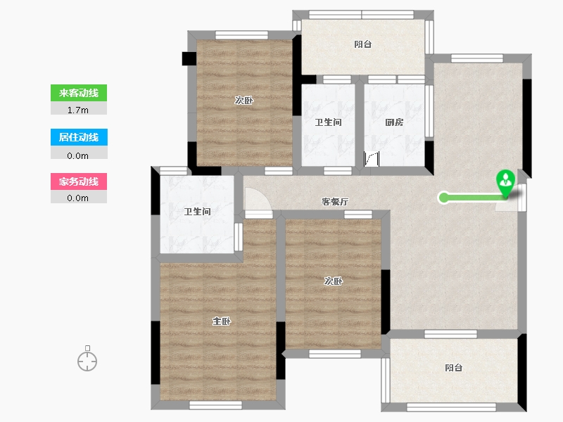 四川省-南充市-富春山居-85.00-户型库-动静线