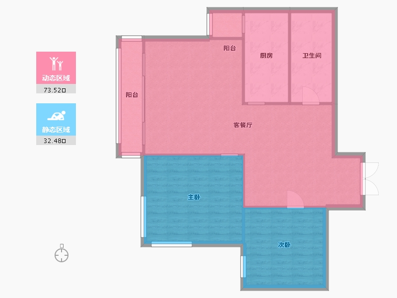 北京-北京市-广泉小区-98.00-户型库-动静分区