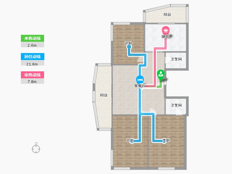 黑龙江省-哈尔滨市-学府名苑-154.00-户型库-动静线