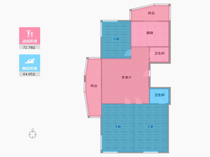 黑龙江省-哈尔滨市-学府名苑-154.00-户型库-动静分区