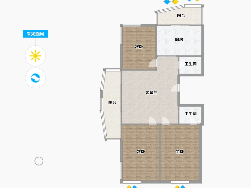 黑龙江省-哈尔滨市-学府名苑-154.00-户型库-采光通风