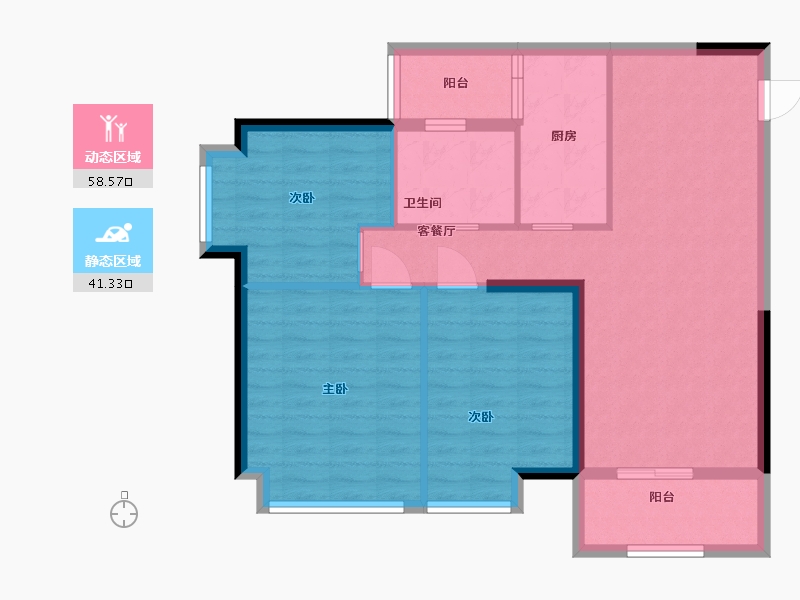 广东省-广州市-琶洲新村-90.00-户型库-动静分区