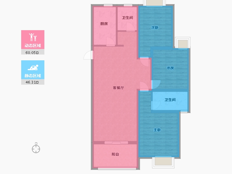 安徽省-阜阳市-和景家园-95.00-户型库-动静分区