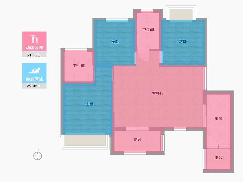 四川省-成都市-成发紫悦府-78.00-户型库-动静分区