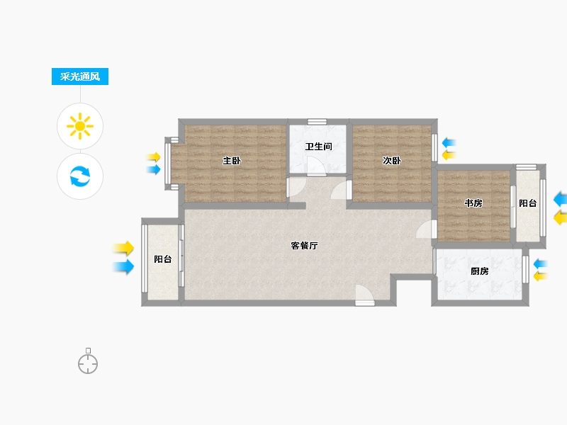 河北省-张家口市-旺泰西区-93.80-户型库-采光通风