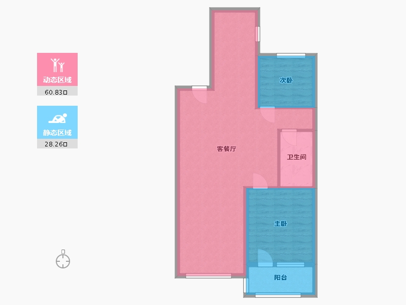 内蒙古自治区-赤峰市-金宇华府-89.90-户型库-动静分区