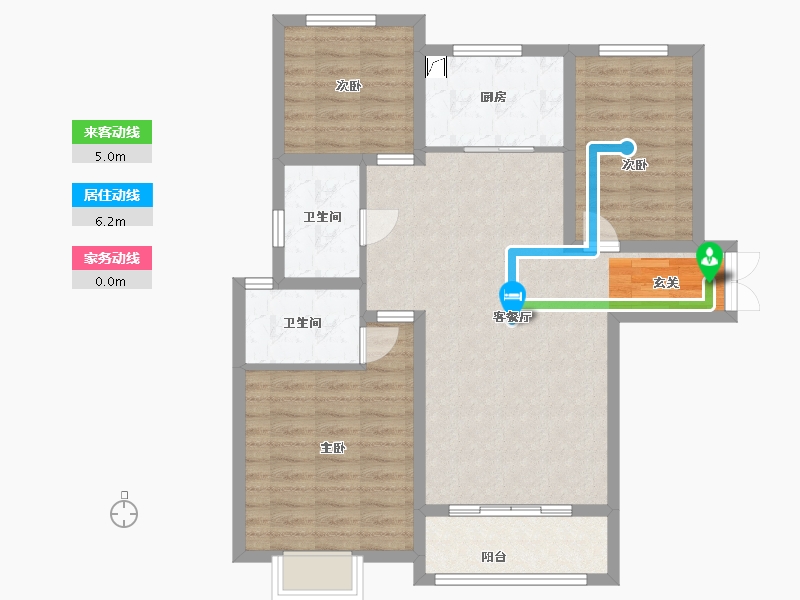 甘肃省-兰州市-温商金豪庭-101.12-户型库-动静线