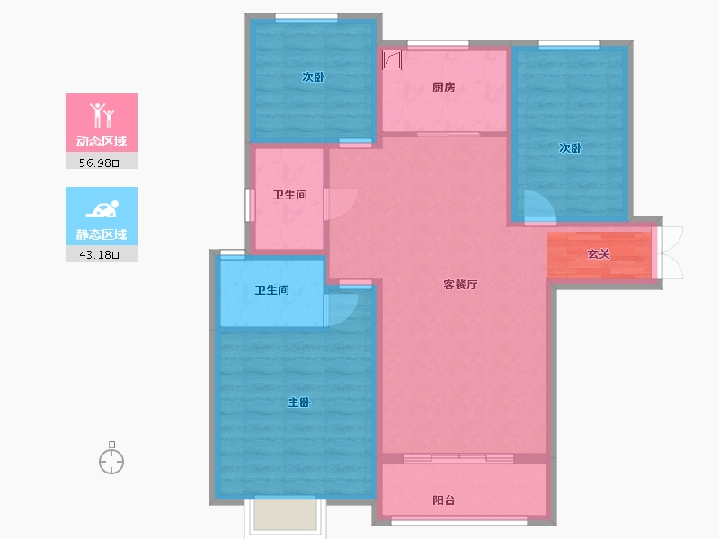 甘肃省-兰州市-温商金豪庭-101.12-户型库-动静分区