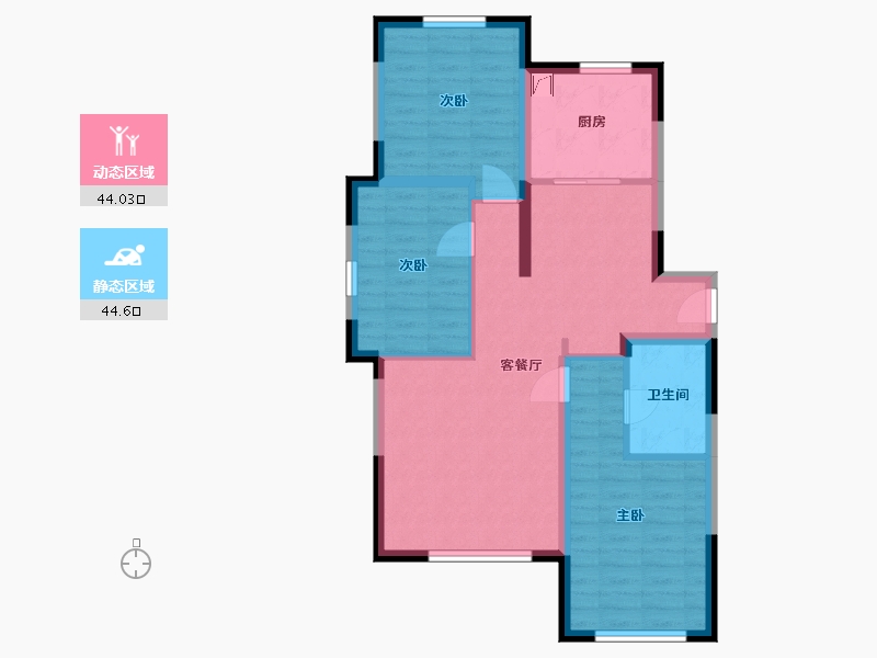 辽宁省-大连市-亿达蓝湾-120.00-户型库-动静分区