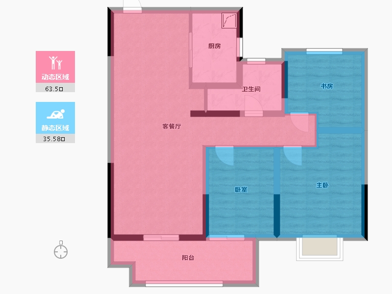 安徽省-阜阳市-弘阳府-88.00-户型库-动静分区