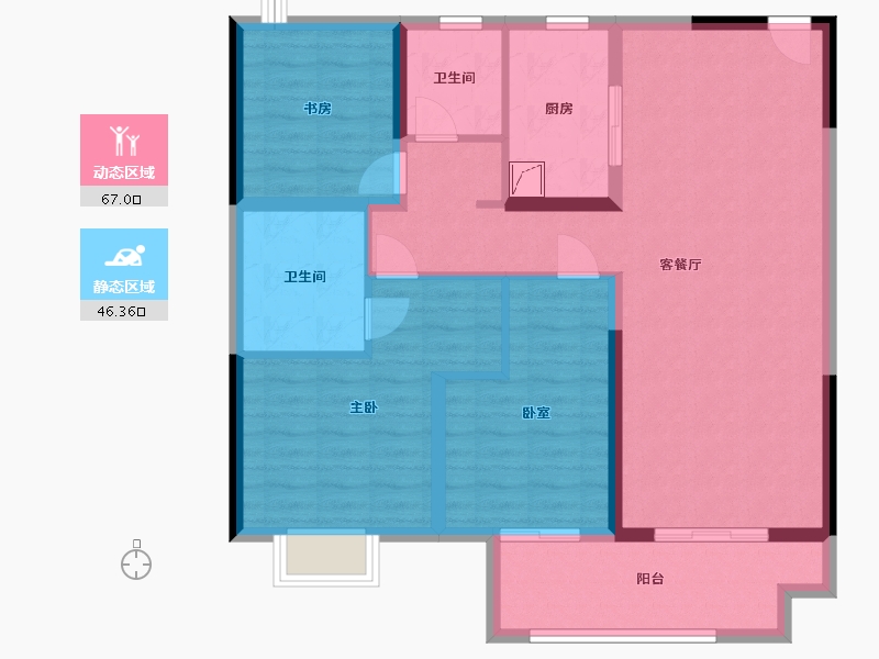 安徽省-阜阳市-弘阳府-102.00-户型库-动静分区