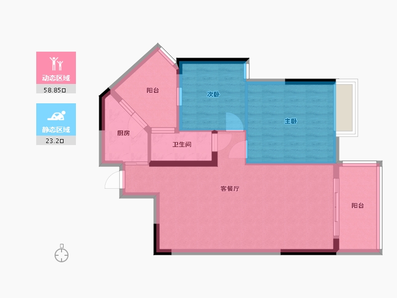 广西壮族自治区-南宁市-天池山・东1号-91.39-户型库-动静分区