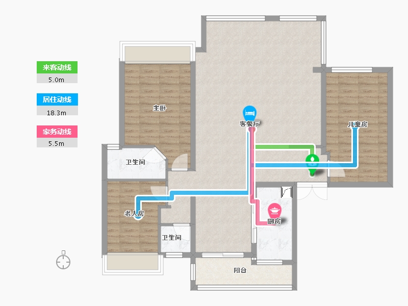 湖南省-永州市-大宁府-130.00-户型库-动静线