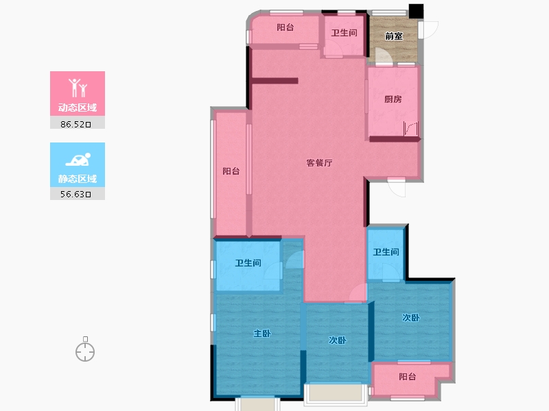 浙江省-绍兴市-融信-158.00-户型库-动静分区