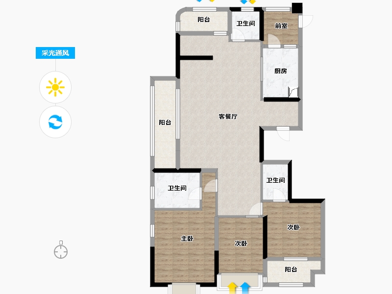 浙江省-绍兴市-融信-158.00-户型库-采光通风