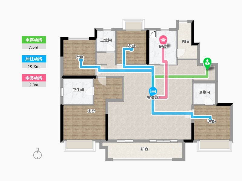 安徽省-阜阳市-弘阳府-145.00-户型库-动静线