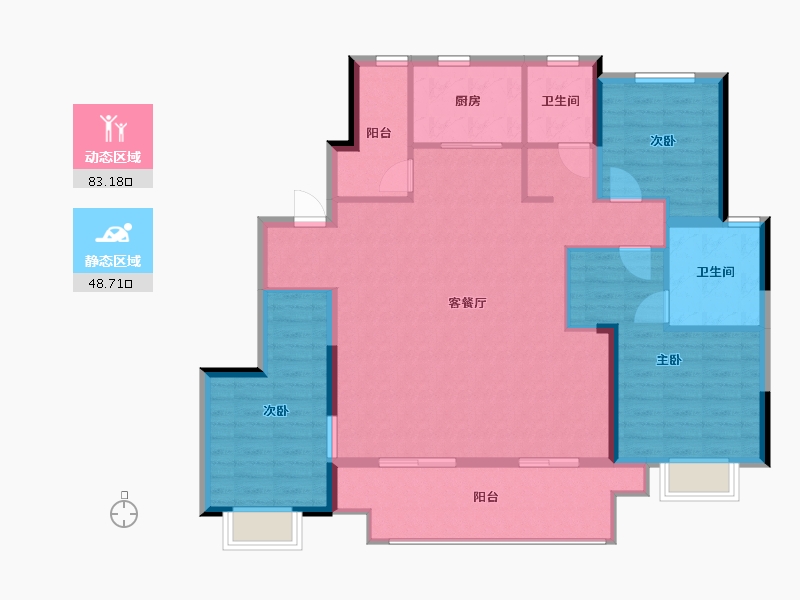 安徽省-阜阳市-弘阳府-120.00-户型库-动静分区