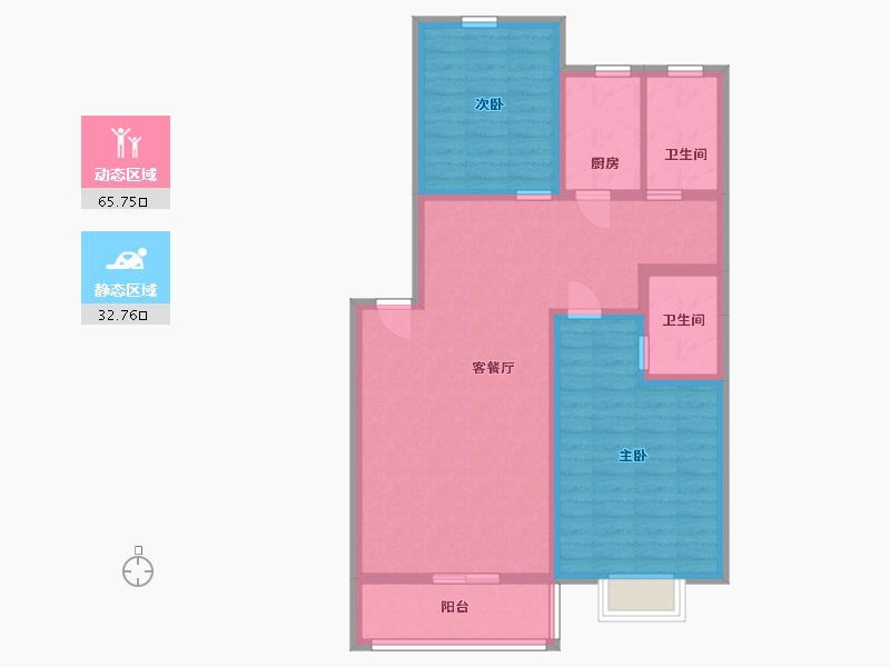 安徽省-阜阳市-鑫都华庭-97.00-户型库-动静分区