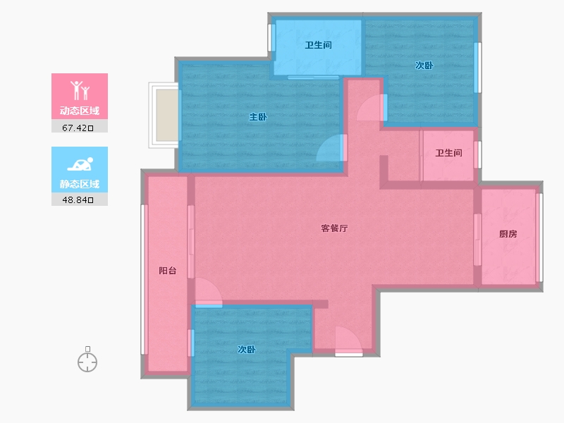 山东省-滨州市-拉菲公馆-104.00-户型库-动静分区