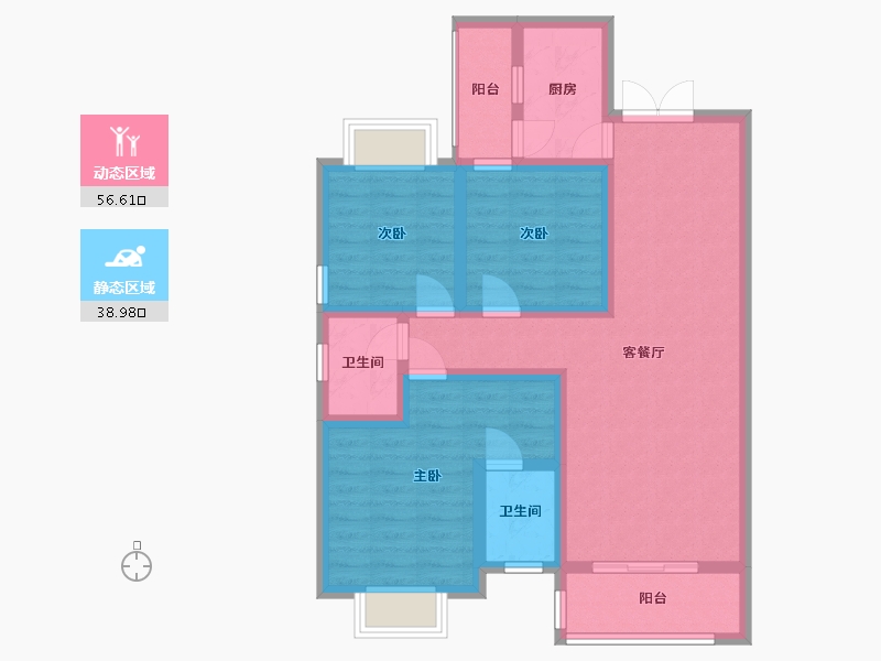 湖南省-娄底市-教师新都-89.00-户型库-动静分区