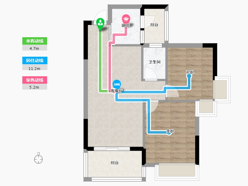 广西壮族自治区-南宁市-四季绿洲-75.00-户型库-动静线