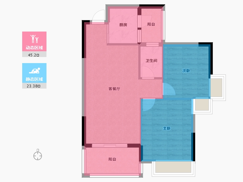 广西壮族自治区-南宁市-四季绿洲-75.00-户型库-动静分区