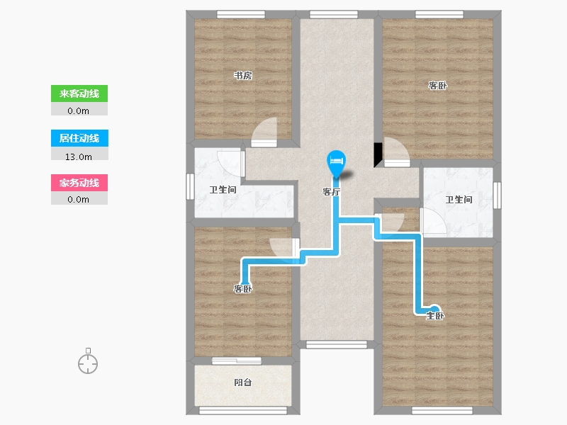 浙江省-宁波市-黄家埠横塘村安置小区-120.00-户型库-动静线