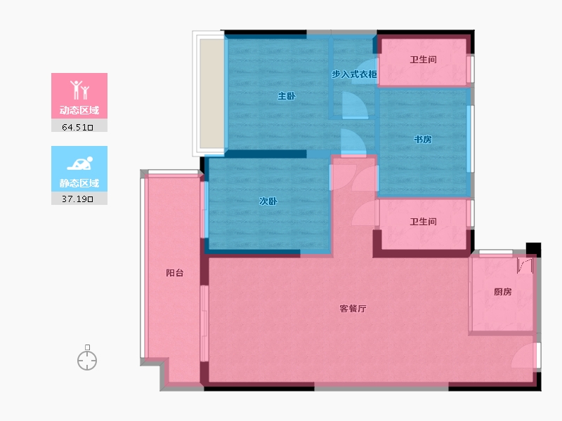 广西壮族自治区-百色市-万嘉-丽景湾-109.00-户型库-动静分区