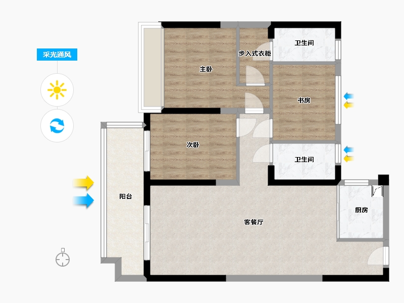 广西壮族自治区-百色市-万嘉-丽景湾-109.00-户型库-采光通风