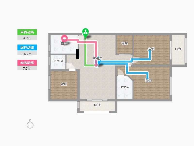 山东省-菏泽市-中达绿城江南里-120.00-户型库-动静线