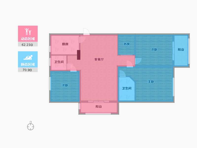 山东省-菏泽市-中达绿城江南里-120.00-户型库-动静分区