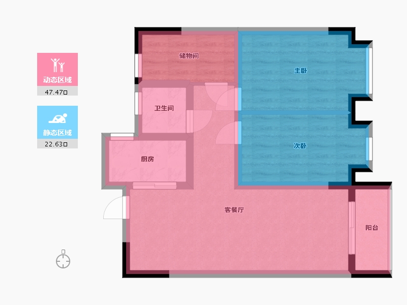 江西省-南昌市-东鲁新城-76.00-户型库-动静分区