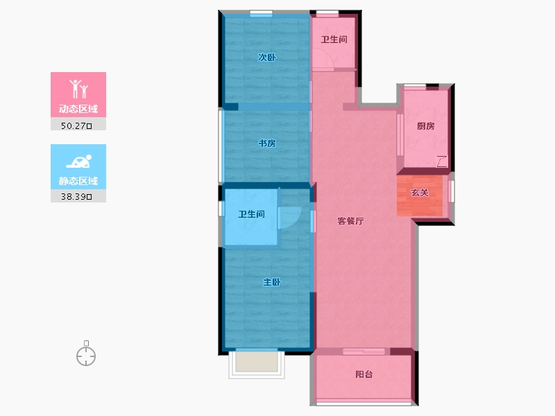 北京-北京市-大兴公府-90.00-户型库-动静分区