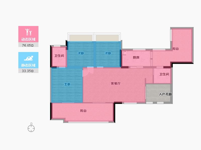 四川省-绵阳市-御景江山9-1-5号-98.00-户型库-动静分区