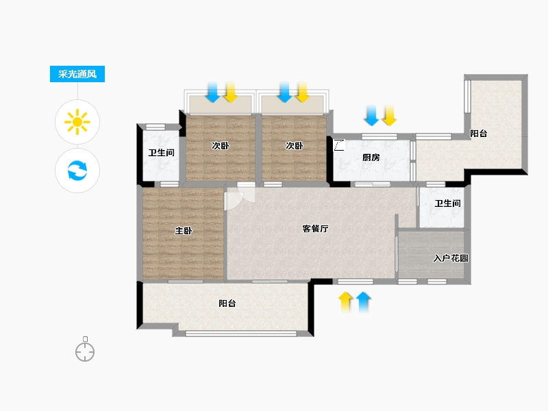 四川省-绵阳市-御景江山9-1-5号-98.00-户型库-采光通风