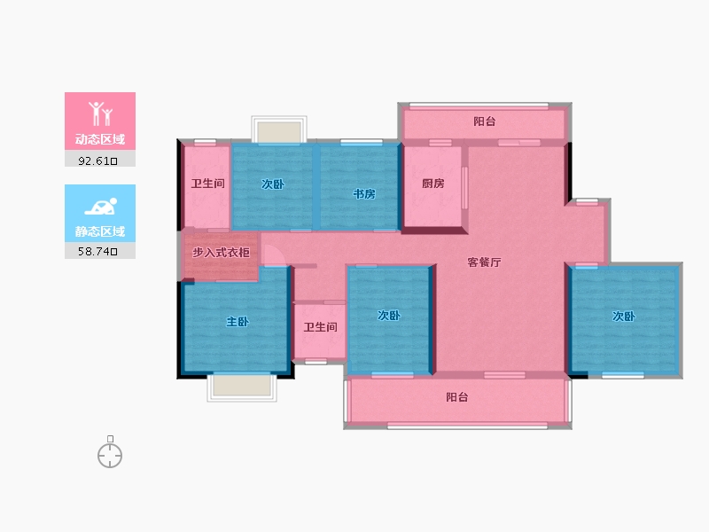 湖南省-郴州市-东江首府-176.00-户型库-动静分区