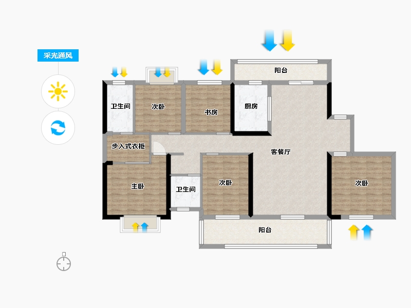 湖南省-郴州市-东江首府-176.00-户型库-采光通风