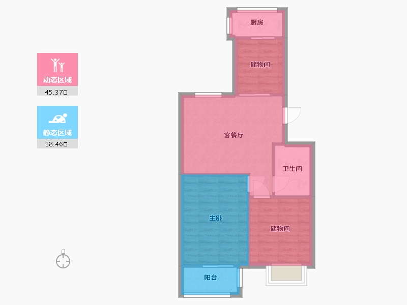 天津-天津市-水苑小区-76.00-户型库-动静分区