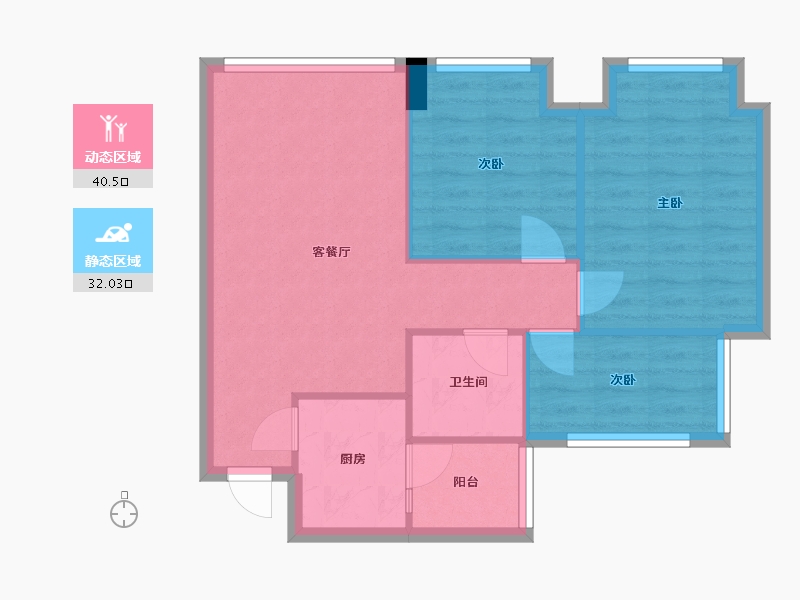 四川省-成都市-新希望锦官阁-56.00-户型库-动静分区