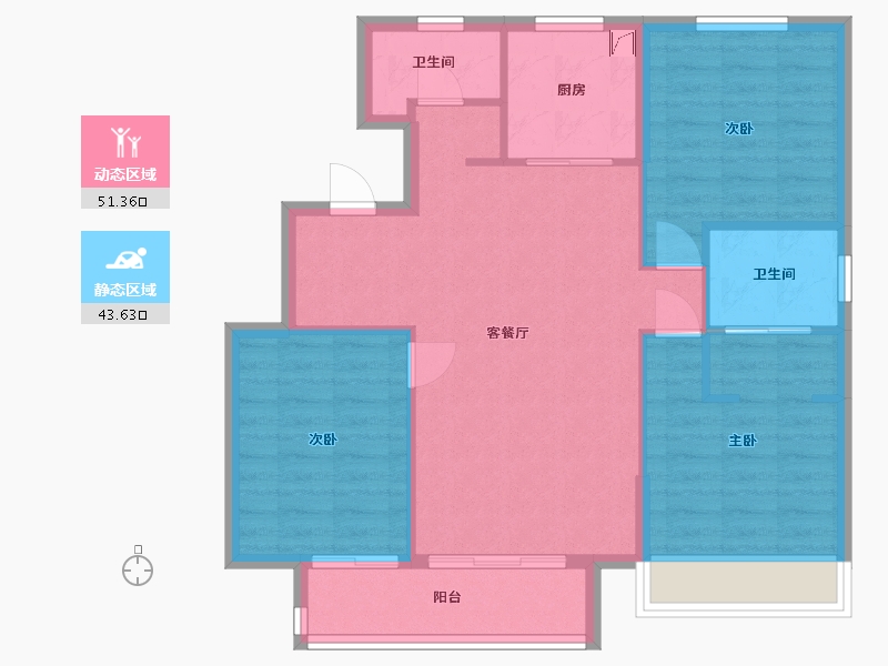 河北省-唐山市-均和宸玥府-99.00-户型库-动静分区