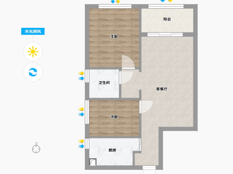 福建省-龙岩市-莲悦轩-52.00-户型库-采光通风