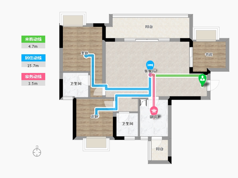 重庆-重庆市-依云江湾-82.00-户型库-动静线