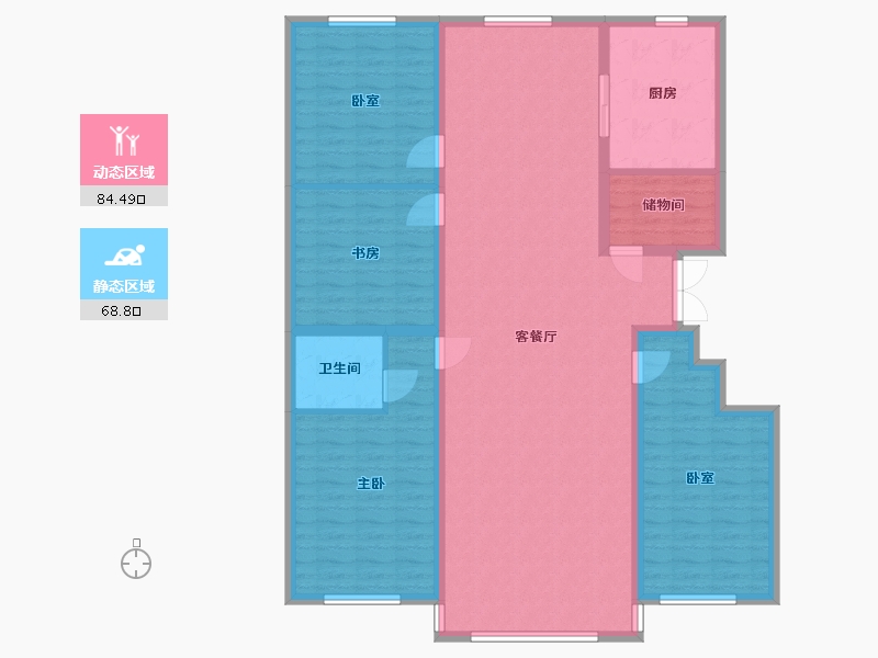 内蒙古自治区-锡林郭勒盟-博雅园-176.00-户型库-动静分区