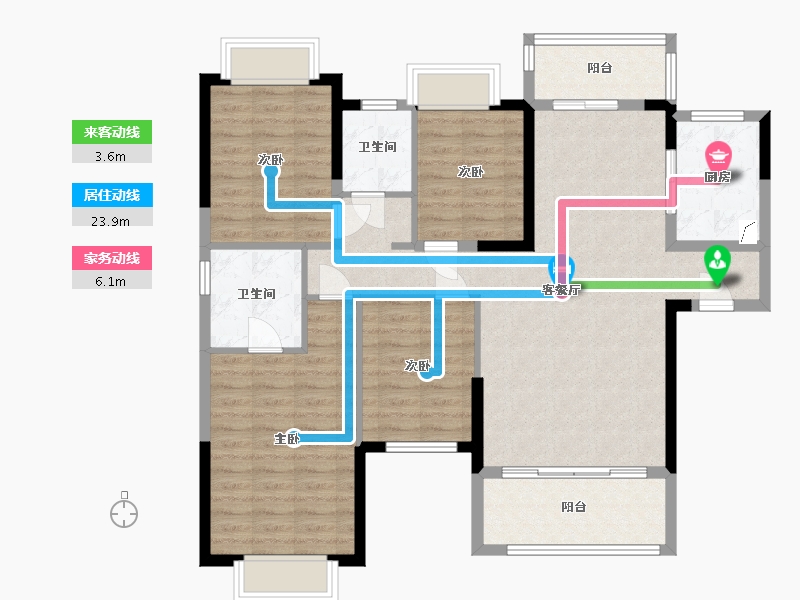 湖南省-长沙市-阳光城尚东湾-135.00-户型库-动静线