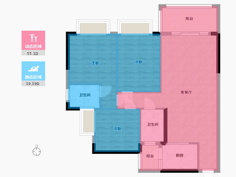 广东省-湛江市-馨平嘉园-92.00-户型库-动静分区