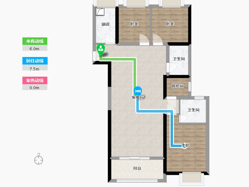 福建省-龙岩市-美伦生态城-90.23-户型库-动静线